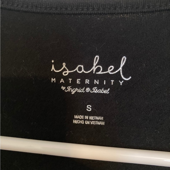 Women’s Isabel Maternity Black Sleeveless Stretchy Midi Dress W/ Ruching. Size S - Picture 6 of 6